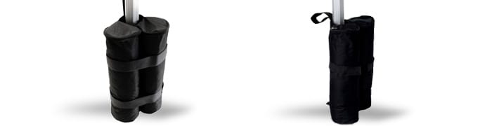 Base textil rellenable para carpas plegables